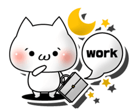 3D cat English edition sticker #1511277