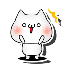3D cat English edition sticker #1511280