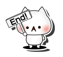 3D cat English edition sticker #1511282
