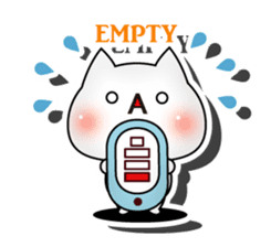 3D cat English edition sticker #1511285