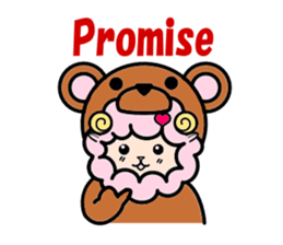 Costume Shy sheep sticker #1511289