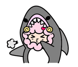 Costume Shy sheep sticker #1511291