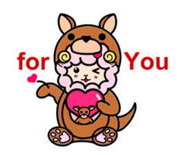 Costume Shy sheep sticker #1511293