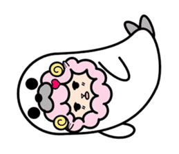 Costume Shy sheep sticker #1511294