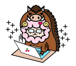 Costume Shy sheep sticker #1511296