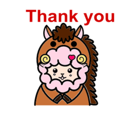 Costume Shy sheep sticker #1511297