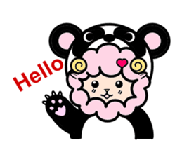 Costume Shy sheep sticker #1511303
