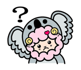 Costume Shy sheep sticker #1511312