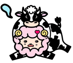 Costume Shy sheep sticker #1511313