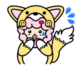 Costume Shy sheep sticker #1511314