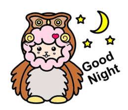 Costume Shy sheep sticker #1511316