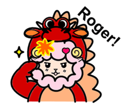 Costume Shy sheep sticker #1511319