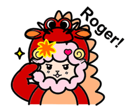 Costume Shy sheep sticker #1511319