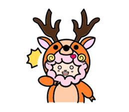 Costume Shy sheep sticker #1511323