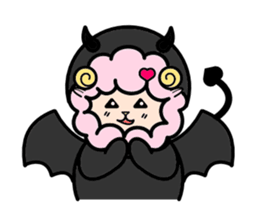 Costume Shy sheep sticker #1511324