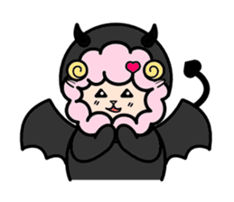 Costume Shy sheep sticker #1511324