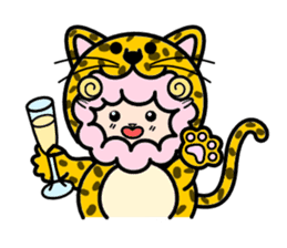 Costume Shy sheep sticker #1511327