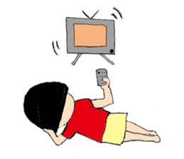 Boobbed hair sticker #1512935