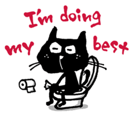 Black cat "Matton" English ver. sticker #1513448