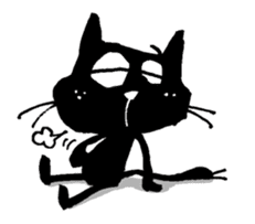 Black cat "Matton" English ver. sticker #1513449