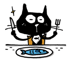 Black cat "Matton" English ver. sticker #1513450