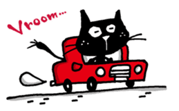 Black cat "Matton" English ver. sticker #1513455