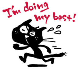 Black cat "Matton" English ver. sticker #1513456