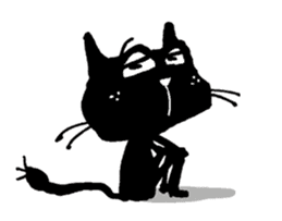 Black cat "Matton" English ver. sticker #1513463