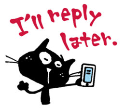 Black cat "Matton" English ver. sticker #1513466