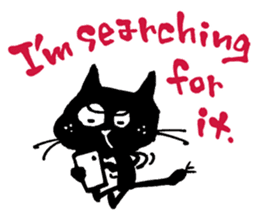 Black cat "Matton" English ver. sticker #1513467