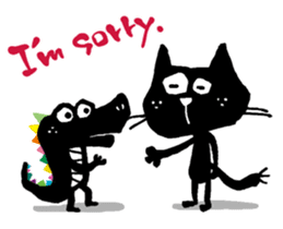 Black cat "Matton" English ver. sticker #1513468