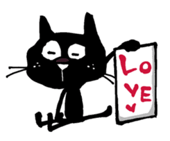 Black cat "Matton" English ver. sticker #1513471