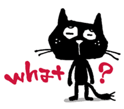 Black cat "Matton" English ver. sticker #1513478