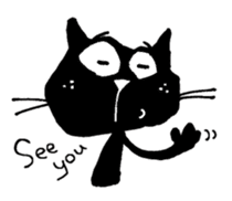 Black cat "Matton" English ver. sticker #1513480