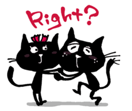 Black cat "Matton" English ver. sticker #1513482