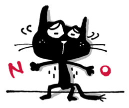 Black cat "Matton" English ver. sticker #1513483