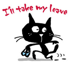 Black cat "Matton" English ver. sticker #1513486
