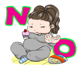 Kawaii Chubby Girl sticker #1513739