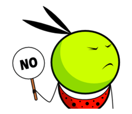 Bug green ball #English sticker #1515152