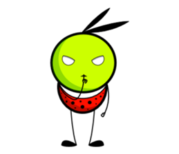 Bug green ball #English sticker #1515153