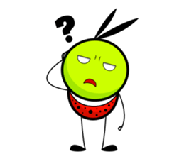 Bug green ball #English sticker #1515154