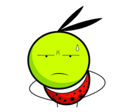 Bug green ball #English sticker #1515155