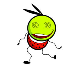 Bug green ball #English sticker #1515162