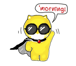 "Ding Thong" Cat in coat sticker #1515688