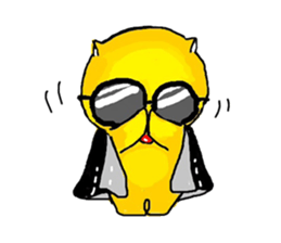 "Ding Thong" Cat in coat sticker #1515690