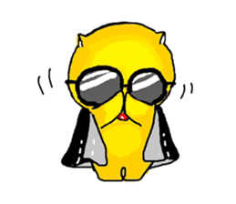 "Ding Thong" Cat in coat sticker #1515690