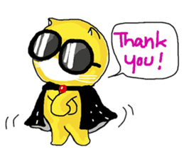 "Ding Thong" Cat in coat sticker #1515691