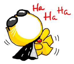 "Ding Thong" Cat in coat sticker #1515692