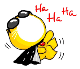 "Ding Thong" Cat in coat sticker #1515692