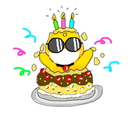 "Ding Thong" Cat in coat sticker #1515699